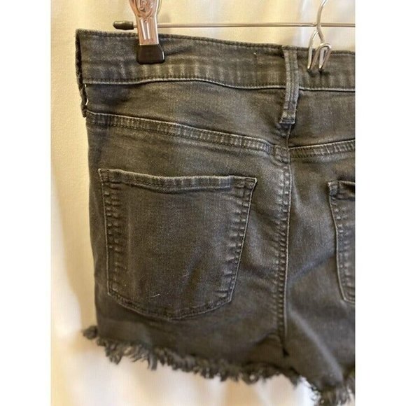 Mudd FLX Booty Shorty Shorts Women 9 28X2 High-Rise Black Distressed - Picture 8 of 10